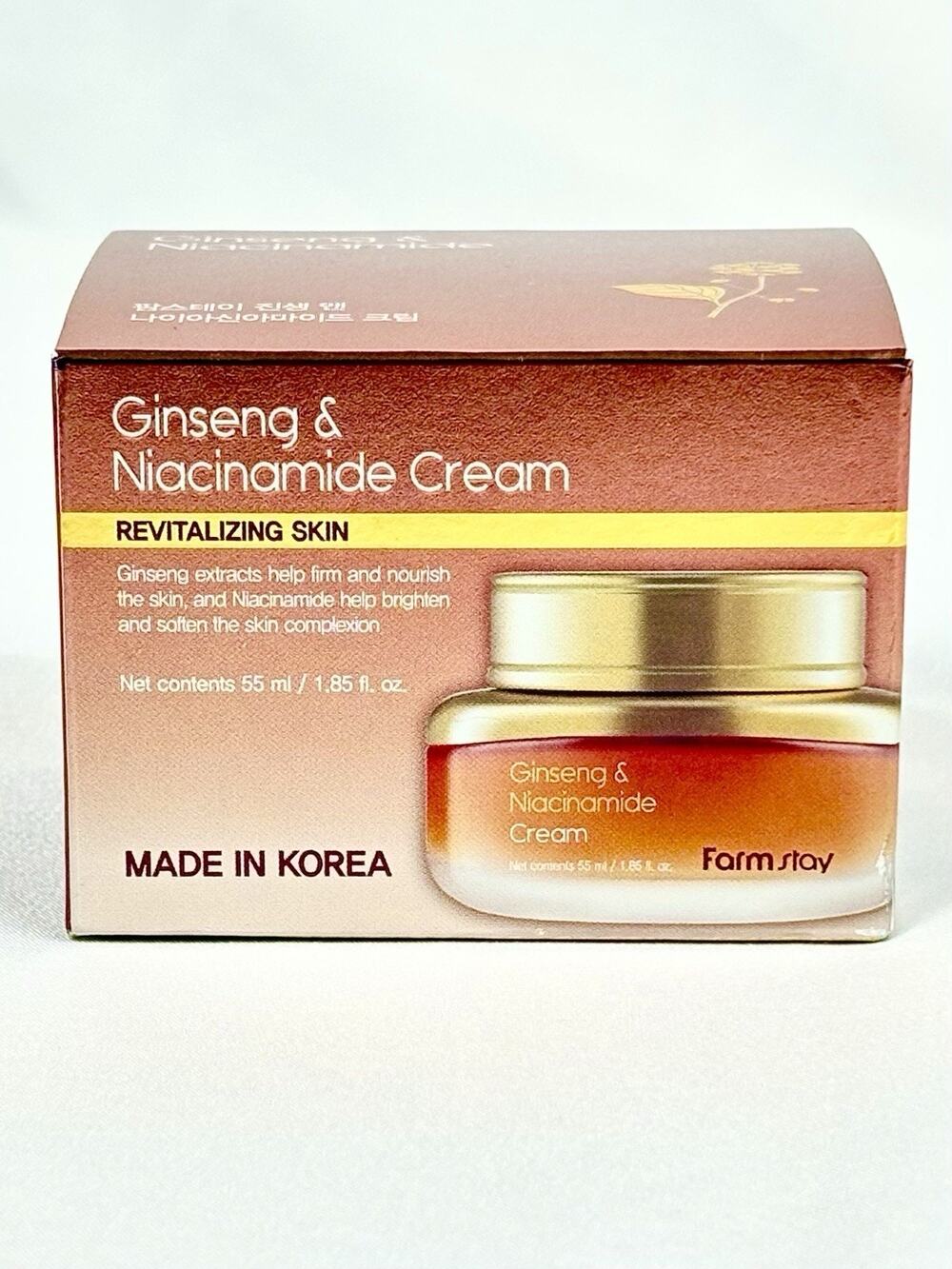 Ginseng & Niacinamide Cream 1.85 oz Korean Beauty Revitalizing Skin Exp 2029/02
